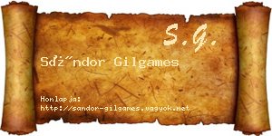 Sándor Gilgames névjegykártya